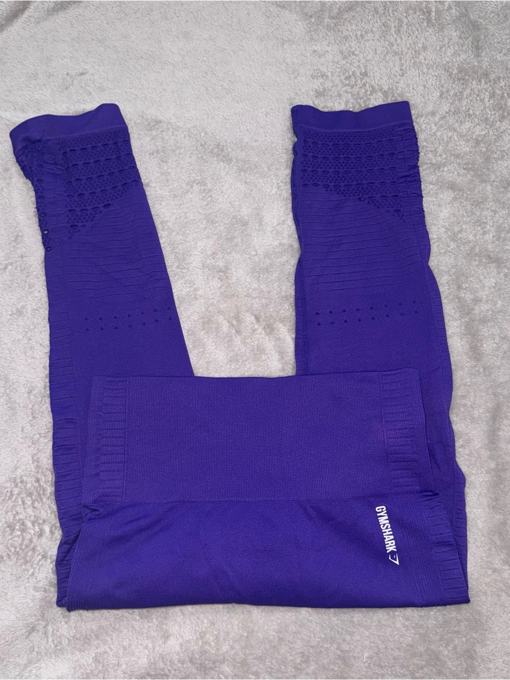Gymshark Energy+ Purple Seamless High-Waist Leggings with Laser Cut Detail - Picture 2 of 6
